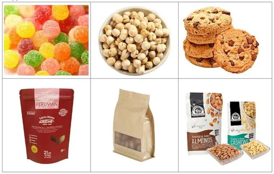 Gıda Hazır Torba Paketleme Makinası Gıda Granülleri Doypack Fermuarlı Çanta Nozulu