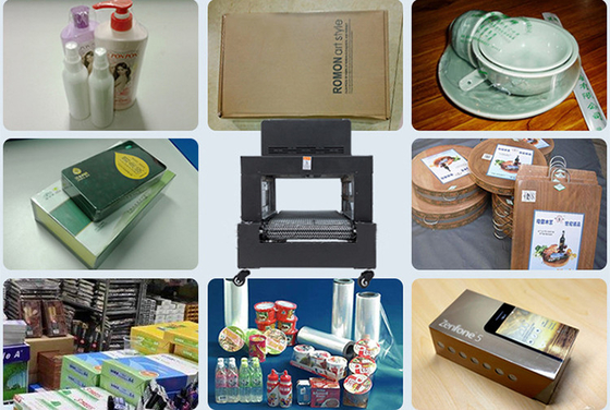 Küçük Karton PVC Isı Yalıtım Shrink Wrap Makinesi PE POF Ambalaj Kutusu Şişeleri